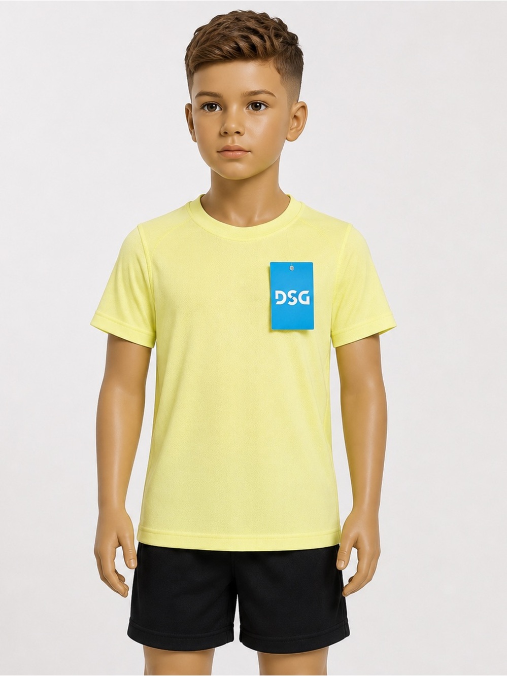 DSG Boys' Short Sleeve Tee in Pale Yellow